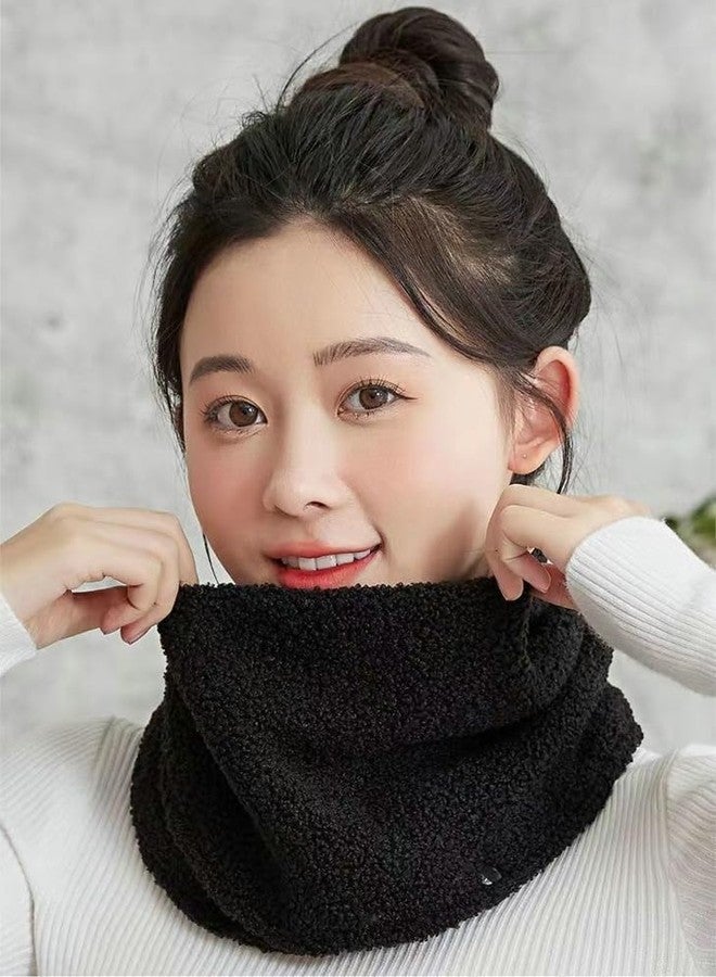 EMGILL Winter Neck Gaiter for Women Double Buttons Polar Fleece Neck Warmer Scarf Windproof Shawl Cover for Skiing Riding - Image 4